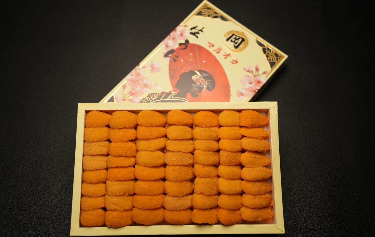 海膽禮盒包裝展示